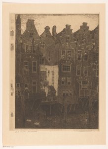 Häuser an der Voorstraatshaven in Dordrecht von Wijnand Otto Jan Nieuwenkamp (signed by artist)