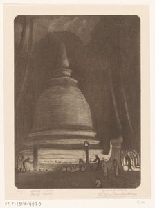 Stupa in Kandy auf Sri Lanka bei Nacht