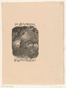 Entwurf einer Titelseite für: De Schoolmeester, De schipbreuk von Wijnand Otto Jan Nieuwenkamp