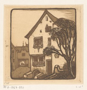 Straße in einer Stadt an der Mosel von Wijnand Otto Jan Nieuwenkamp