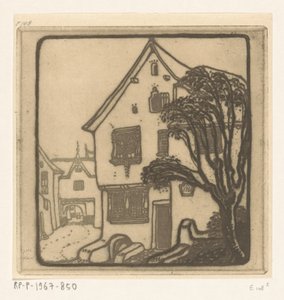 Straße in einer Stadt an der Mosel von Wijnand Otto Jan Nieuwenkamp
