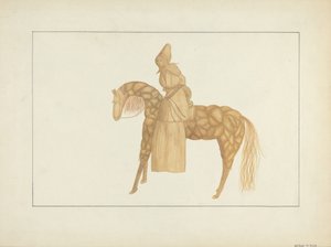 Maiskolbenpuppe auf Pferd von Wilbur M Rice