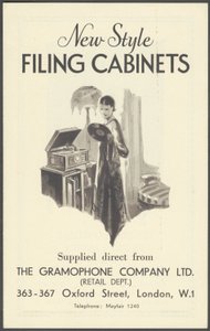 Die Aktenschränke der Gramophone Company, 1920er Jahre von Wilfred Fryer, Curtis Advertising Agency