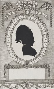 Silhouette von Gräfin Enzenberg, Stiftsfräulein von Wilhelm Ackermann