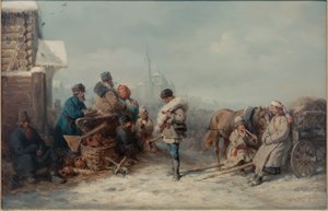 Jahrmarkt in Jelna im Gouvernement Smolensk von Wilhelm Amandus Beer