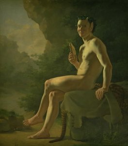 Junger Pan in einer Grotte. Modellfigur von Wilhelm Bendz