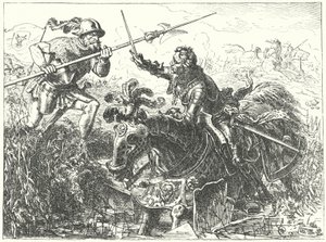 Tod von Karl dem Kühnen, Herzog von Burgund, in der Schlacht bei Nancy von Wilhelm Camphausen