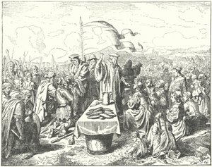 Taboriten nehmen im Freien die Kommunion von Wilhelm Camphausen
