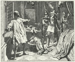 Die Ermordung von Albrecht von Wallenstein, böhmischer General in der Armee des Heiligen Römischen Reiches im Dreißigjährigen Krieg von Wilhelm Camphausen