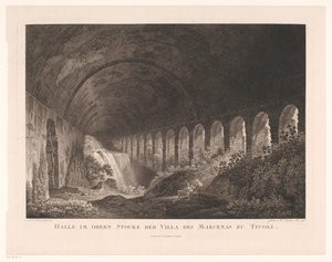 Blick in die Ställe der Villa Maecenas in Tivoli von Wilhelm Friedrich Gmelin