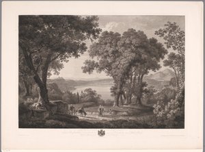 Blick auf den Albaner See bei Rom von Wilhelm Friedrich Gmelin