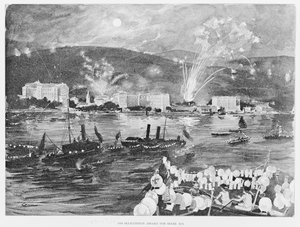 Kaiser Franz Joseph I. und Kaiser Wilhelm II. in Opatija von Wilhelm Gause