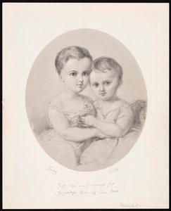 Die Enkelinnen Fanny und Cécile Hensel, ca. 1860