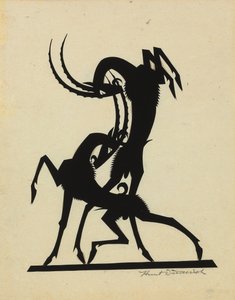 Kämpfende Ziegen, um 1920