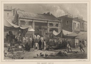 Fischmarkt Kanton, 1855 von Wilhelm Joseph Heine