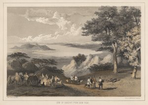 Blick auf Hakodadi vom Schneegipfel, 1855