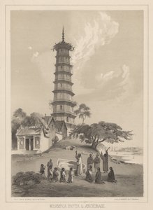 Whampoa-Pagode und Ankerplatz, 1855