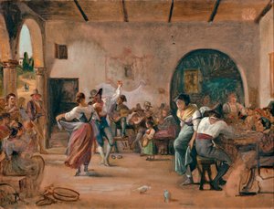 Tanz in einer Osteria, ca. 1860 von Wilhelm Marstrand