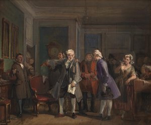 Aus Ludvig Holbergs "Den Stundesløse", 1. Akt, 6. Szene von Wilhelm Marstrand