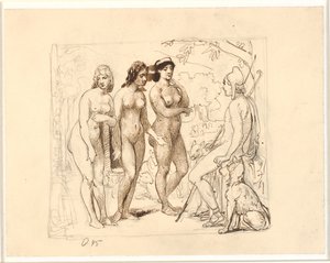 Paris und die drei Göttinnen von Wilhelm Marstrand