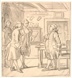 Besuch der Stadträte. (Der politische Kesselflicker) von Wilhelm Marstrand