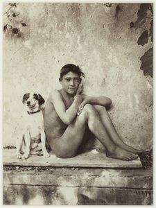 Junge und sein Hund, Taormina, Italien, ca. 1900 von Baron Wilhelm von Gloeden