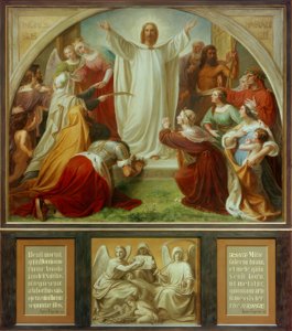 W. von Schadow, Paradies (Himmel) / Mitteltafel, Triptychon von Friedrich Wilhelm von Schadow