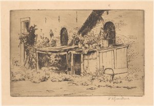 Hühnerstall in einem Garten in Voorburg von Willem Adrianus Grondhout (signed by artist)