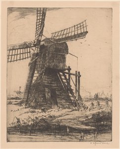 Mühle am Wasser bei Leiden