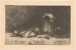 Stillleben mit Obst und Einmachglas von Willem Adrianus Grondhout (signed by artist)