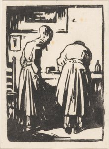 Zwei Frauen in einem Atelier