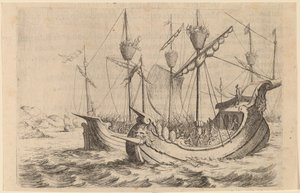 Hannibals Marine kämpft gegen die Rhodier, 1634