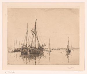 Hafen mit angedocktem Zweimaster