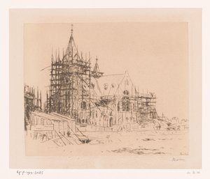 Kirche im Bau von Willem Bastiaan Tholen (signed by artist)