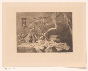 Stillleben mit fallenden und zerbrochenen Gegenständen