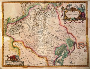 Regionum Italiae, Gebiet von Treviso, Venetien, Italien von Willem Janszoon Blaeu