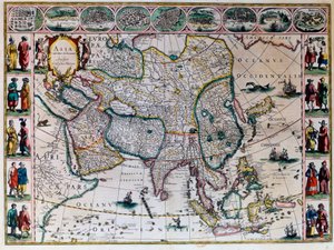 Das Theater der Welt oder der neue Atlas Amsterdam. Geografische Karte von Asien von Willem Janszoon Blaeu von Willem Blaeu
