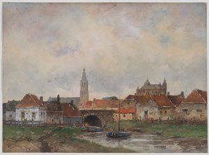 Oberes Schleusentor in Steenbergen, 1800er