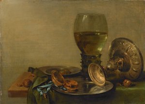 Stillleben mit einer silbernen Tazza