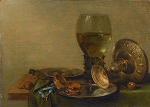 Stillleben mit einer silbernen Tazza