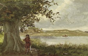 Blick auf den Hunenschans am Uddelermeer, Gelderland, Niederlande