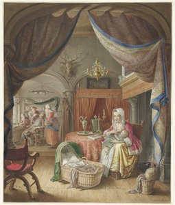 Mutter mit Kind an der Brust von Willem Joseph Laquy
