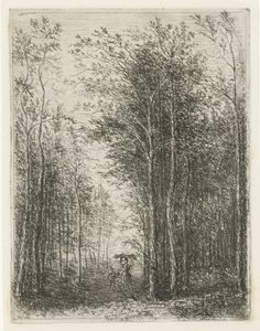 Waldlandschaft mit Holzsammlern von Willem Matthias Jan van Dielen
