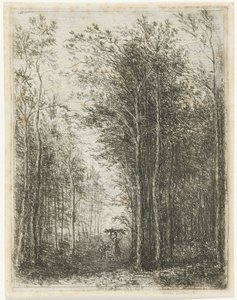 Waldlandschaft mit Holzsammlern von Willem Matthias Jan van Dielen
