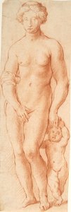 Venus und Amor. Skulpturgruppe von vorne gesehen von Willem Panneels