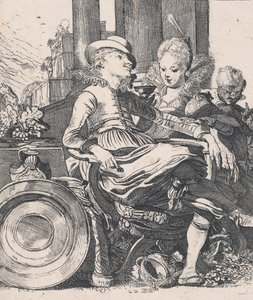 Das verliebte Paar: Lucelle und Ascagnes, 1616 von Willem Pietersz. Buytewech