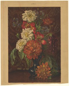 Vase mit Dahlien