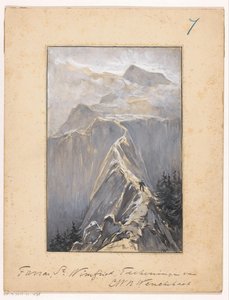 Junge läuft über einen Bergpfad von Ludwig Willem Reymert Wenckebach