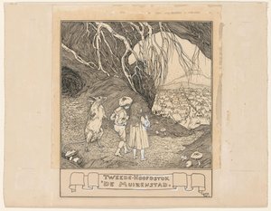 Jozientje und Willy betrachten die Mäusestadt von Ludwig Willem Reymert Wenckebach
