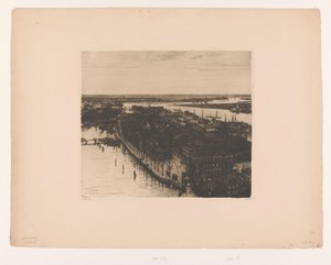 Ansicht von Dordrecht vom Turm der Grote Kerk (Haven, Dordrecht, Dordrecht I) von Willem Witsen (signed by artist)